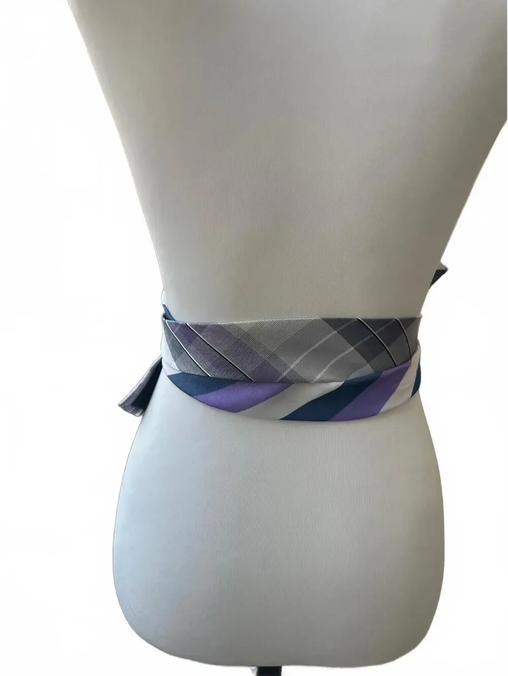 Upcycled Silk Necktie Obi Belt | Handmade Corset Style Belt | One-of-a-Kind | OS